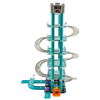 Intelligent Electric Hand Rank City Six Floor Track Parking Lot Toy With 2 Cars Toy