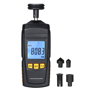 Handheld Digital Tachometer Contact Motor Tachometer Speedometer Tach RPM Tester