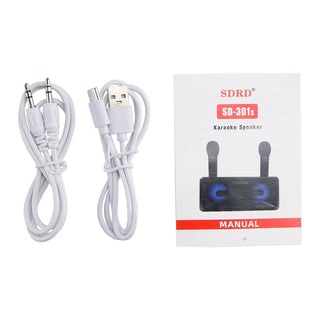 Wireless Bluetooth Speaker Dual Microphone Karaoke for Home Party Picnic Outdoor