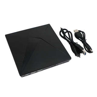 Ultra-Thin Dvd Rw Cd External Optical Drive Portable Type-C Usb Laptop Pc Blk