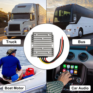 Waterproof DC 36V/48V to 6V 10~25A Step-Down Power Supply Converter Regulator