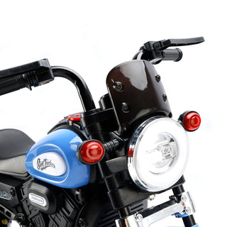 3 Wheel Kids Ride On Motorcycle 6V Powered Electric Dual Drive Toy Car Blue Toy