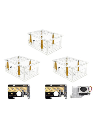 Raspberry Pi 5 PCI-E to M.2 Adapter Board Acrylic Box Adapter Case With Radiator