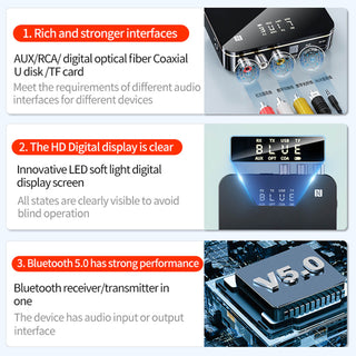 2 in 1 USB Bluetooth Transmitter Receiver Wireless NFC to 2RCA Stereo Adapter