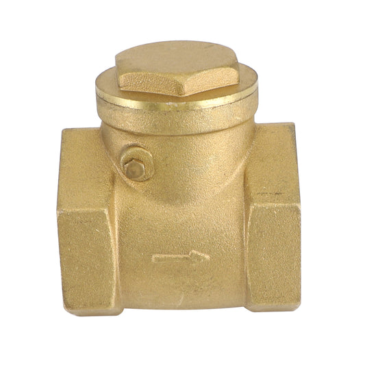 1-1/2" Female Thread Brass Horizontal DN15 One-Way Non-Return Swing Check Valve