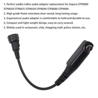 STP8000 Replaceable Aviation Plug Converter Cable for Sepura STP8030 STP8035