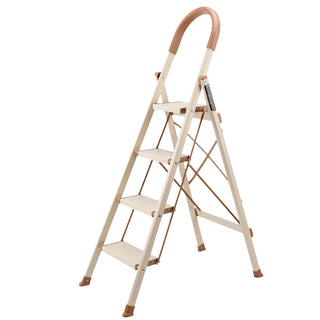4-Step Folding Ladder with Handrails – Anti-Slip, 330 lbs Capacity