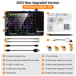 50KHz~1.5GHz 2.8" LCD NanoVNA-H Vector Network Antenna Analyzer MF HF VHF UHF