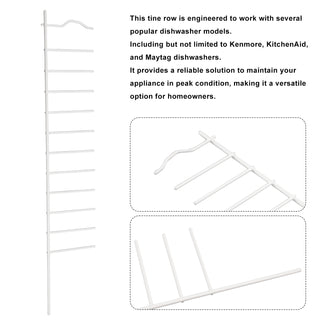 Dishwasher Tine Row W10728160 For Kenmore/KA/Maytag Repl AP5951430 WP8051250