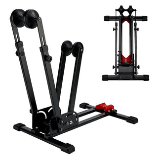 Folding Bike Parking Stand – Adjustable Storage Rack for 24"–29" Mountain, Road & Cruiser Bikes