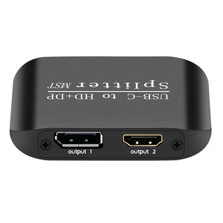 Type-C to HDMI+DP Laptop Splitter MST Two-Screen Display One Input Two Output