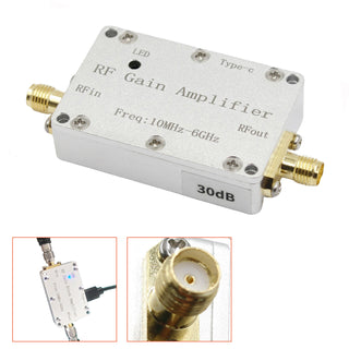 10M-6GHz RF Amplifier 30dB High Gain Driver Receiving Amplifier for GPS Receiver