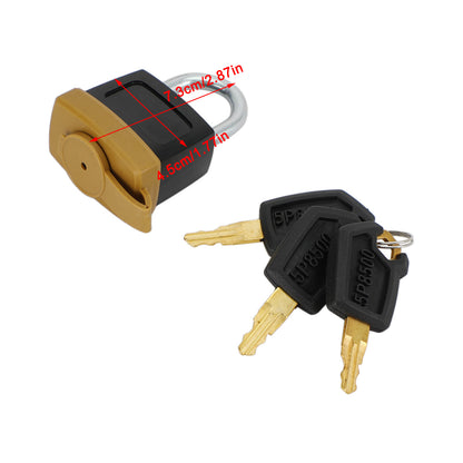 2Set Padlock Pad Lock W/6 New Keys For Caterpillar (CAT) 5P8500 246-2641 Generic