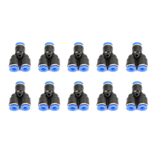4PCS Pneumatic Air Quick Push to Connect Fitting 6mm OD "Y" Split Tube