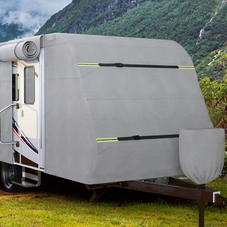 topteng 5 Layers Camper Cover 27'-30' Travel Trailer RV Cover Windproof Extra Thick  with Adhesive Repair Patches