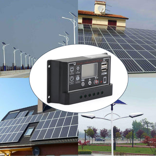 60A Solar Panel Battery Regulator Charge Controller 4-Stage Dual USB 12V/24V