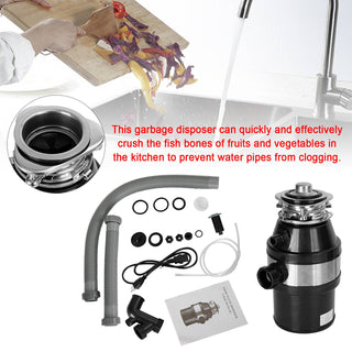 3/4 HP Garbage Disposal Food Waste Disposer with Plug