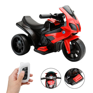 Kids Electric Ride-On Motorcycle 3-Wheel with Remote Control – Red