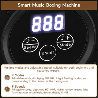 Music Boxing Machine with Boxing Gloves – Wall-Mounted Smart Boxing Trainer Electronic Punching Target for Home Indoor & Gym Workouts