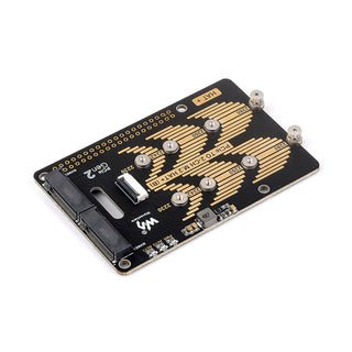 Raspberry Pi 5 PCIe Dual Channel M.2 Rotary Board Nvme Dual M.2 Hard Disk Read