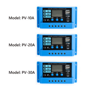 10A 20A 30A PWM Solar Charge Controller Regulator For Lifepo4 Lead Acid