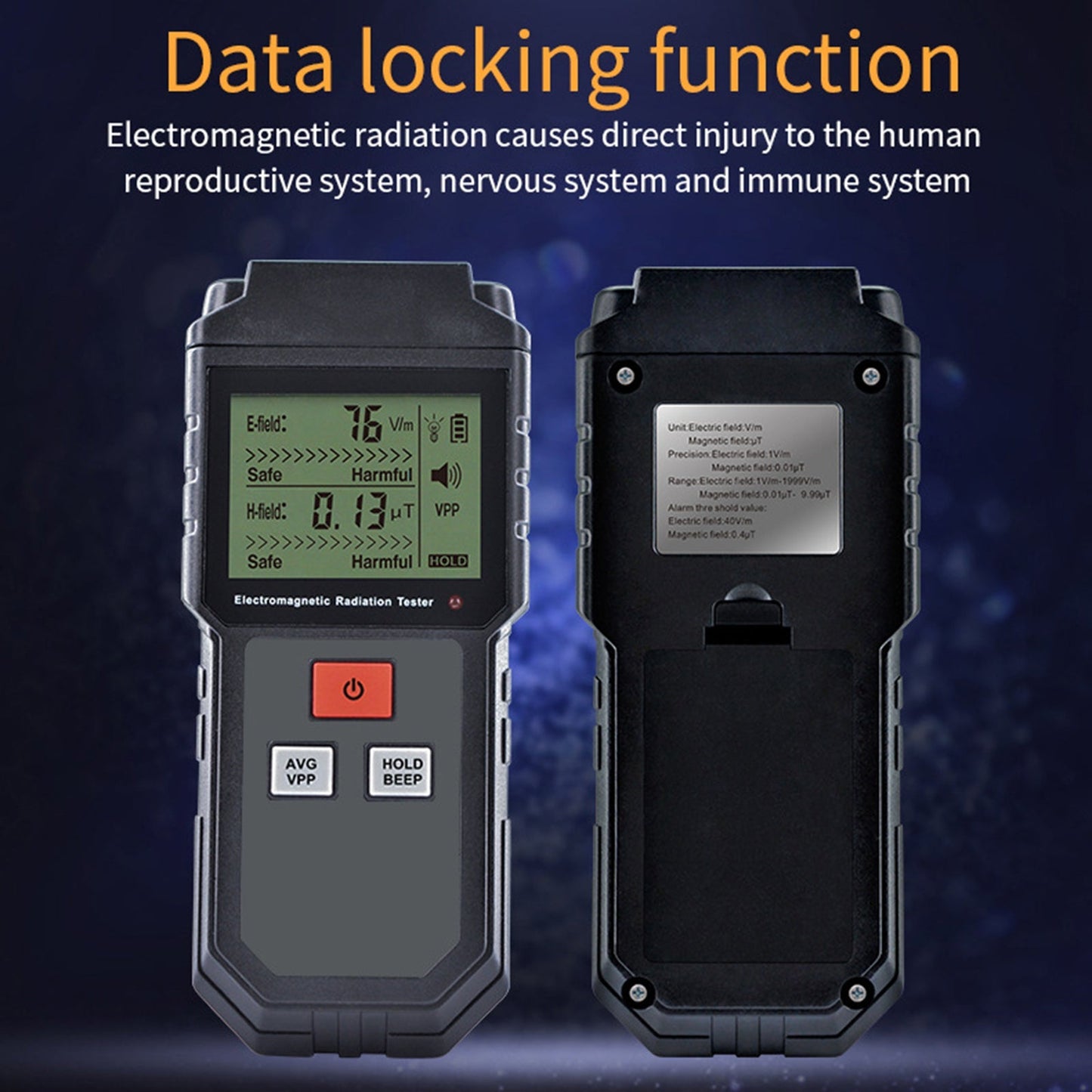 Portable LCD Electromagnetic Radiation Detector EMF Meter Dosimeter Generic