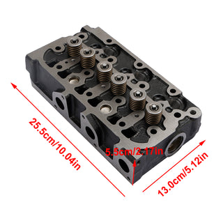 Complete Cylinder Head & Full Gasket Kit Compatible With Kubota D722 Engine