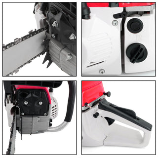 22"  Chainsaw Gas Power, 52CC GasolineCutting Wood Gas Sawing Aluminum Crankcase Set