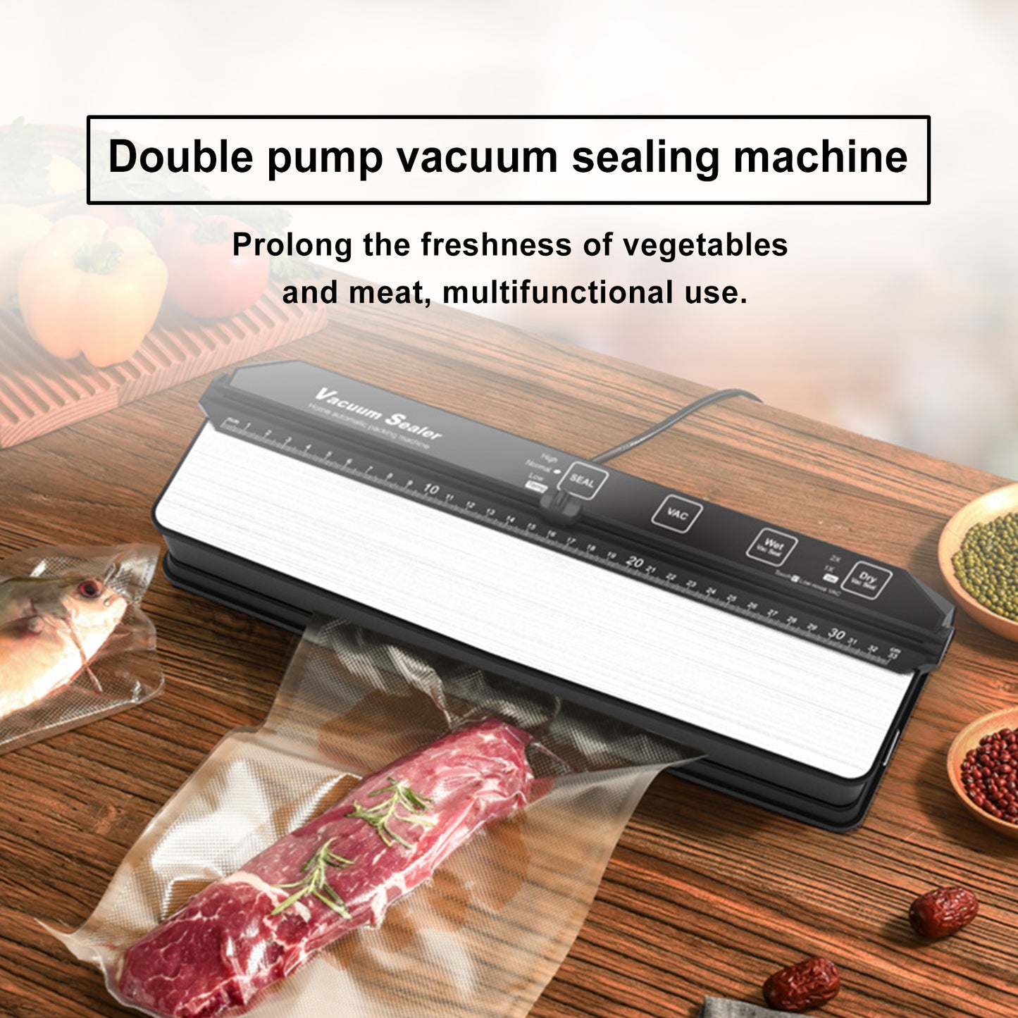 Food Saver Vacuum Sealer Seal A Meal Machine Save Food Sealing Kit + Free Bags