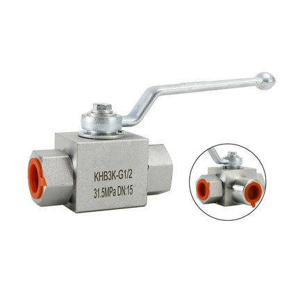 3 Way Hydraulic Ball Valve 1/4" NPT Female High Pressure Ball Valve Generic