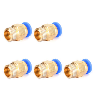 5Pcs Male Straight Push In To Connect Air Fitting Tube OD 4mm x NPT 1/8"