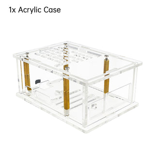 Raspberry Pi 5 PCI-E Adapter Case PI5 PCIe to M.2 Adapter Board Acrylic Box