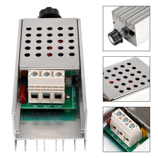 AC 220V 10000W SCR Motor Speed Controller Volt Regulator Dimmer Thermostat