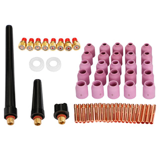 58Pcs Tig Welding Torch Stubby Gas Lens Consumables Cup Kit For Wp-9/20/25