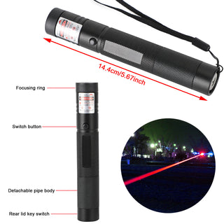 200 Miles 650nm Red Laser Pointer Pen Visible Beam Light Lazer + 18650 + Charger