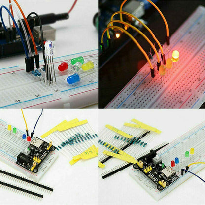 Electronics Component Basic Starter Kit w/830 Tie-Points Breadboard Resistor Generic