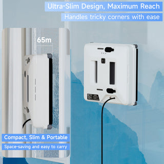 Smart Window Cleaning Robot with Auto Route Planning - for Home Window Glass Wiping