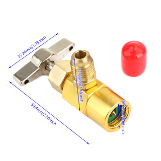 Refrigerant AC Can Bottle Tap 1/2ACME Thread Alloy Adapter Opener Valve