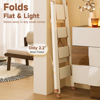 4-Step Folding Ladder with Handrails – Anti-Slip, 330 lbs Capacity