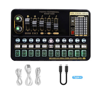 V10 Sound Card Live Sound Card Mobile Phone Karaoke Computer Live Broadcast Tik Tok Equipment