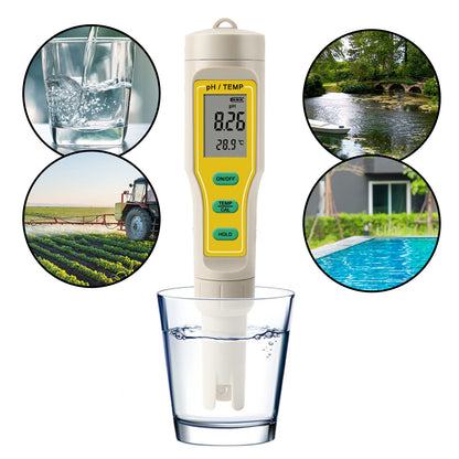 Digital PH TEMP Tester Meter Pen For Aquarium Pool Wine Water Laboratory Food