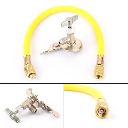 A/C Can Tap Tapper Refrigerant Charging Recharge Hose Valve Kit