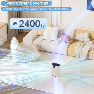 HEPA Air Purifier 15dB Quiet Sleep Mode Smart Air Purifiers for Pet Hair