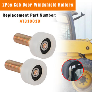 2Pcs AT319018 Cab Windshield Roller For John Deere 313 315 CT322 CT332