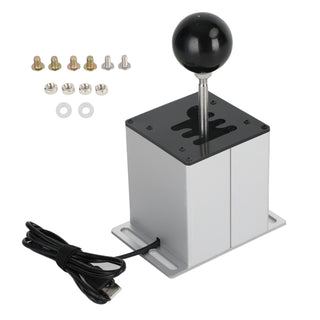 6+R USB Simulator H Gear shifter for Logitech G27 G25 Steering Wheel PC White