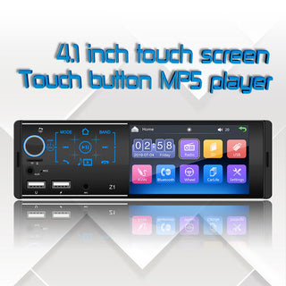 Single Din Touchscreen Radio Bluetooth Car Stereo 4 Inch FM + Rear View Camera