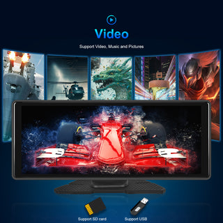 10.26" Bluetooth Car Navigation Carplay Wireless Car Radio Recorder AHD Camera