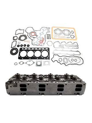 Complete Cylinder Head & Full Gasket Kit Compatible With Kubota V3300 12V