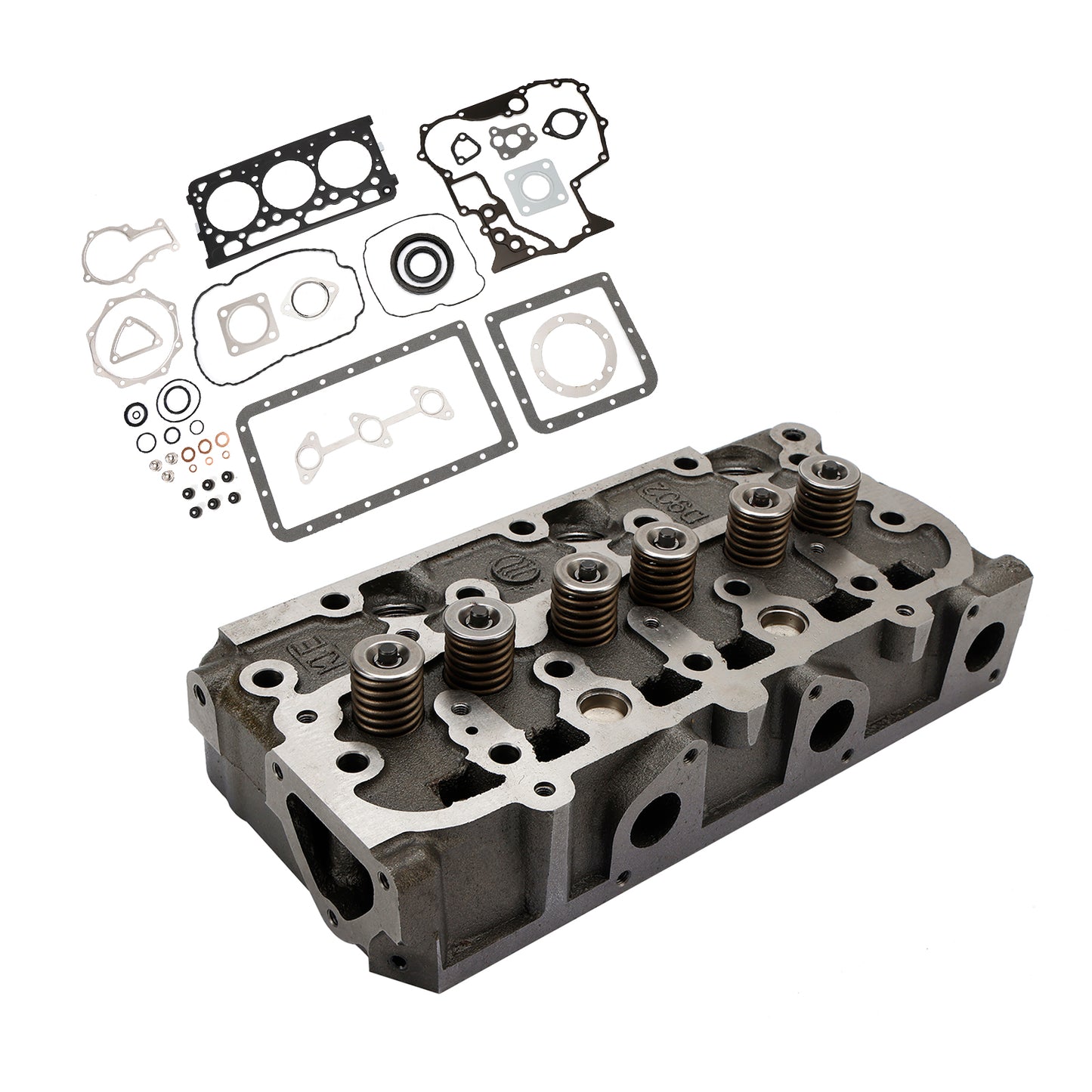 Complete Cylinder Head+Gasket Kit For Kubota D902 RTV900 Tractort 1G962-03045 Generic