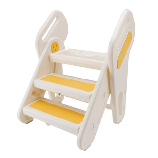 Children Foldable Footstool Hand Washing Ladder Baby Convenient Stair With Light